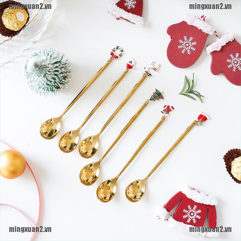 Muỗng Cà Phê Hình Ông Già Noel Bằng Thép Không Gỉ