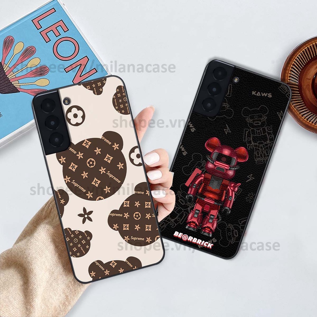 Ốp Samsung S21 / S21 FE / S21 Plus / S21+ gấu be@rBrick gấu Teddy Kaws siêu đẹp, phong cách, cá tính