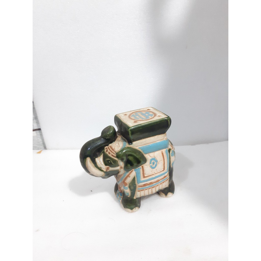 Đôn voi nhỏ men xanh C15*D15 cm