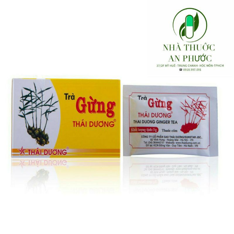 ✅ Trà Gừng Thái Dương Hộp 10 Gói