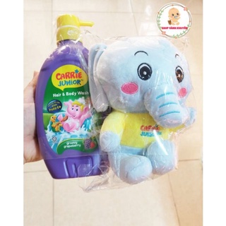 [Tặng túi voi bông xinh xắn] Sữa tắm gội toàn thân cho bé Carrie Junior hương Cherry 700ml mới 2021