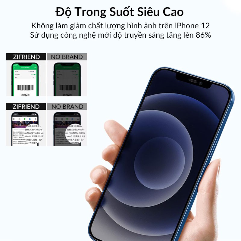 [KÈM KHUNG DÁN THÔNG MINH] KÍNH CƯỜNG LỰC IPHONE CHỐNG NHÌN TRỘM ZIFRIEND HIDDEN VISION PRIVACY 9H FULL VIỀN 3D NJOYSHOP