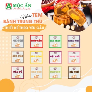 In theo yêu cầu tem dán, nhãn nhân bánh trung thu, hàng đặt theo yêu cầu