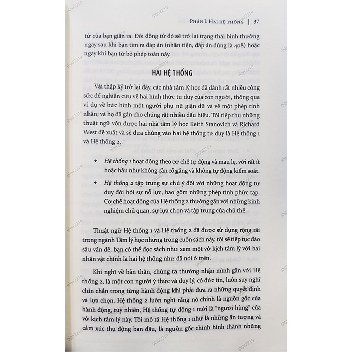 Sách - Tư duy nhanh và chậm - Think fast and slow - Tác giả Daniel Kahneman