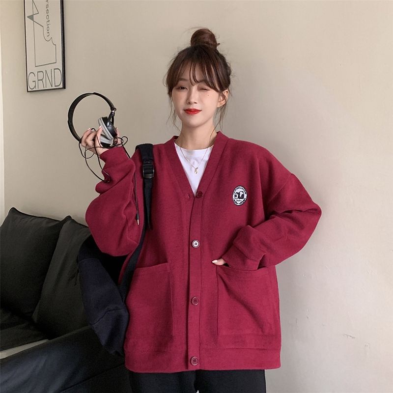 [Sẵn] Áo Cardigan Trơn Dáng Hoodie Nỉ Da Cá Có Túi Style Hàn Quốc Dành Cho Nữ | BigBuy360 - bigbuy360.vn