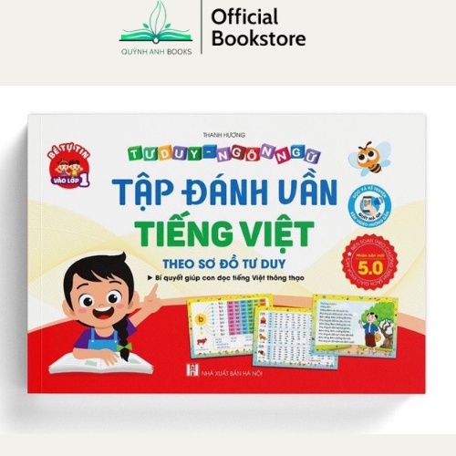 Sách Combo - Tập đánh vần Tiếng Việt phiên bản mới 5.0 có quét mã QR và toán tư duy, khởi đầu tập viết - NPH Việt Hà