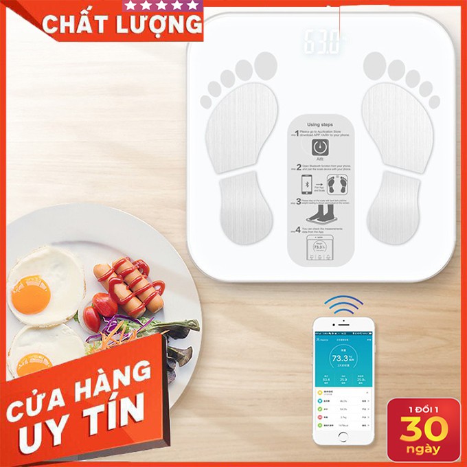 Cân Điện Tử Sức Khỏe Digital Body Fat Scale 2021 Phân Tích Lượng Mỡ...Sử Dụng App Tiếng Việt