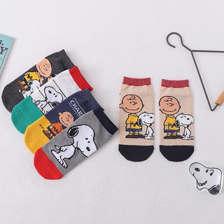 Vớ cotton nữ cổ ngắn hoạt hình Snoopy đáng yêu - SONO27