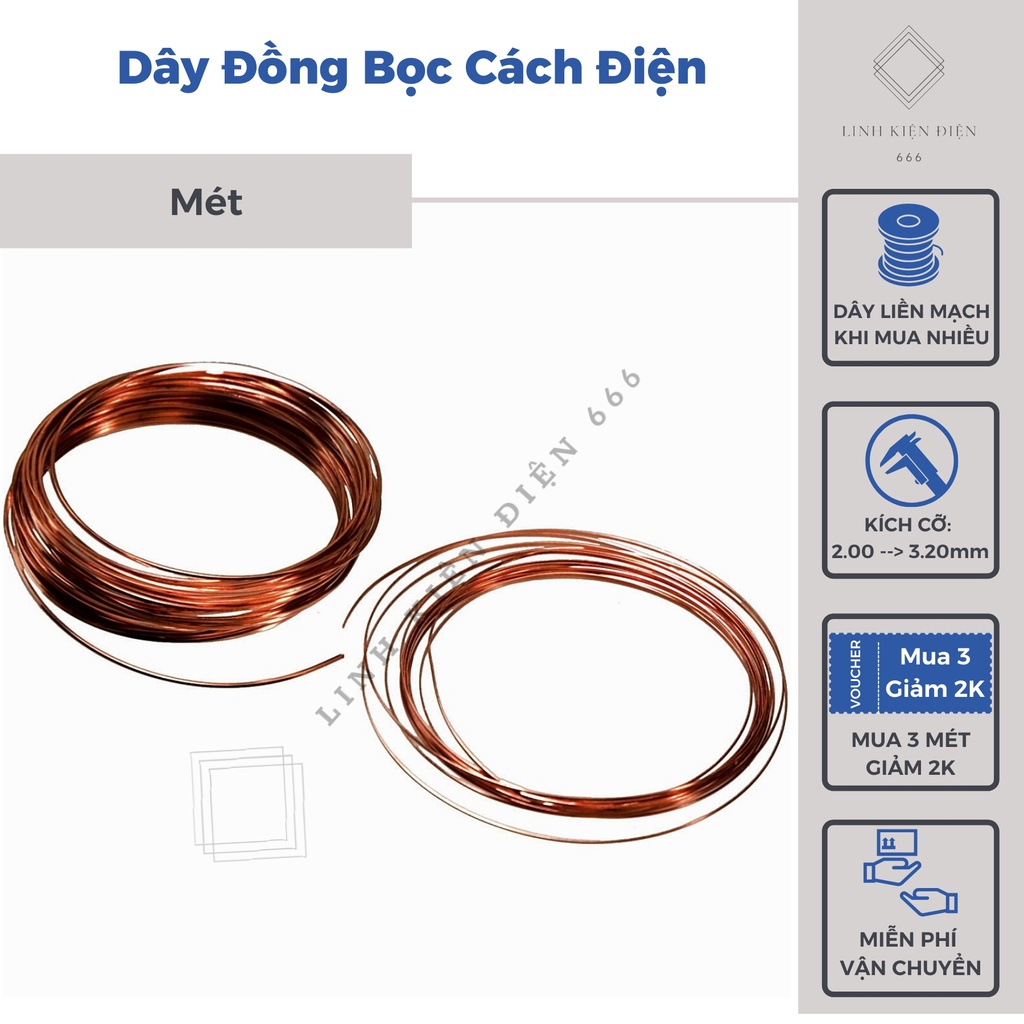 Dây Đồng Cách Điện (0.06 - 3.20 mm) 100 Gram Quấn Biến Áp Quấn Motor