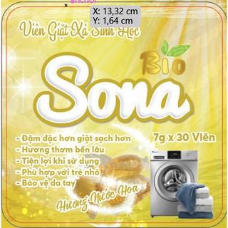 Viên giặt quần áo giặt xả 2 trong 1 SONA hộp 30 viên lưu hương lâu làm mềm vải an toàn cho da diệt vi khuẩn NGHIỆN NHÀ
