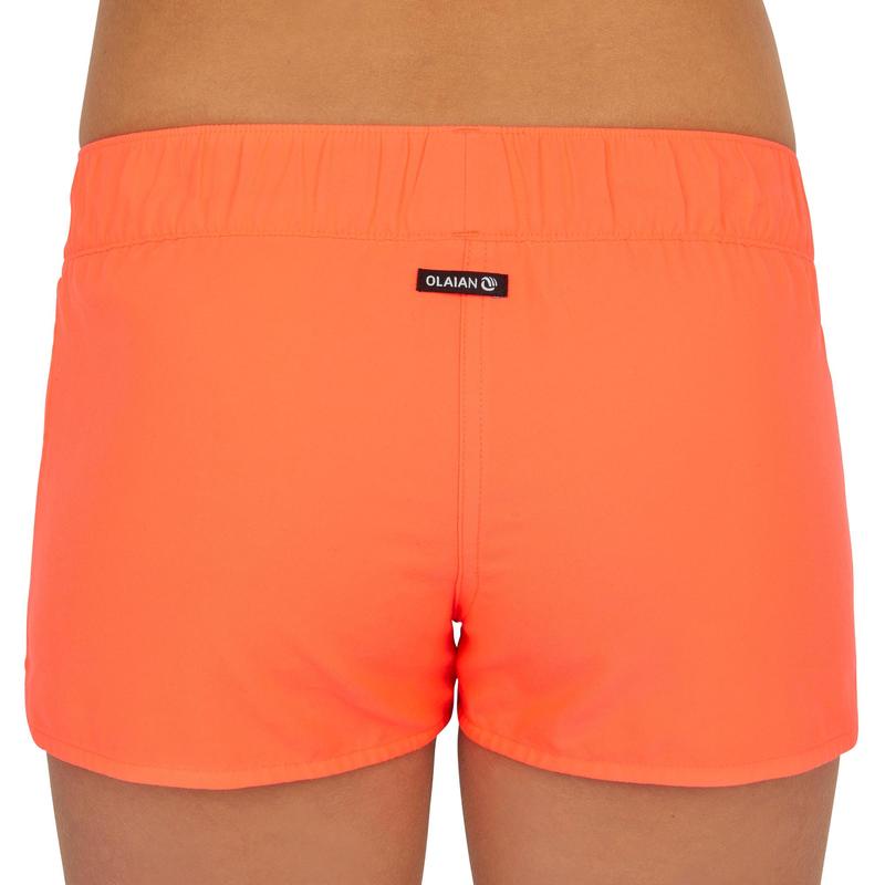 Quần short lướt ván Decathlon OLAIAN cho bé gái - San hô neon