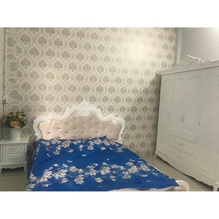 [xã_sốc] Cuộn 10m giấy dán tường hoa văn Đức bạc