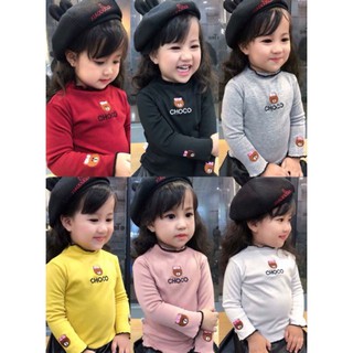 Áo len tăm gấu choco bé gái