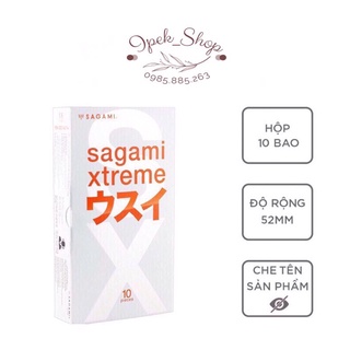 bao cao su Sagami Superthin - hộp 10 chiếc - bcs mỏng -