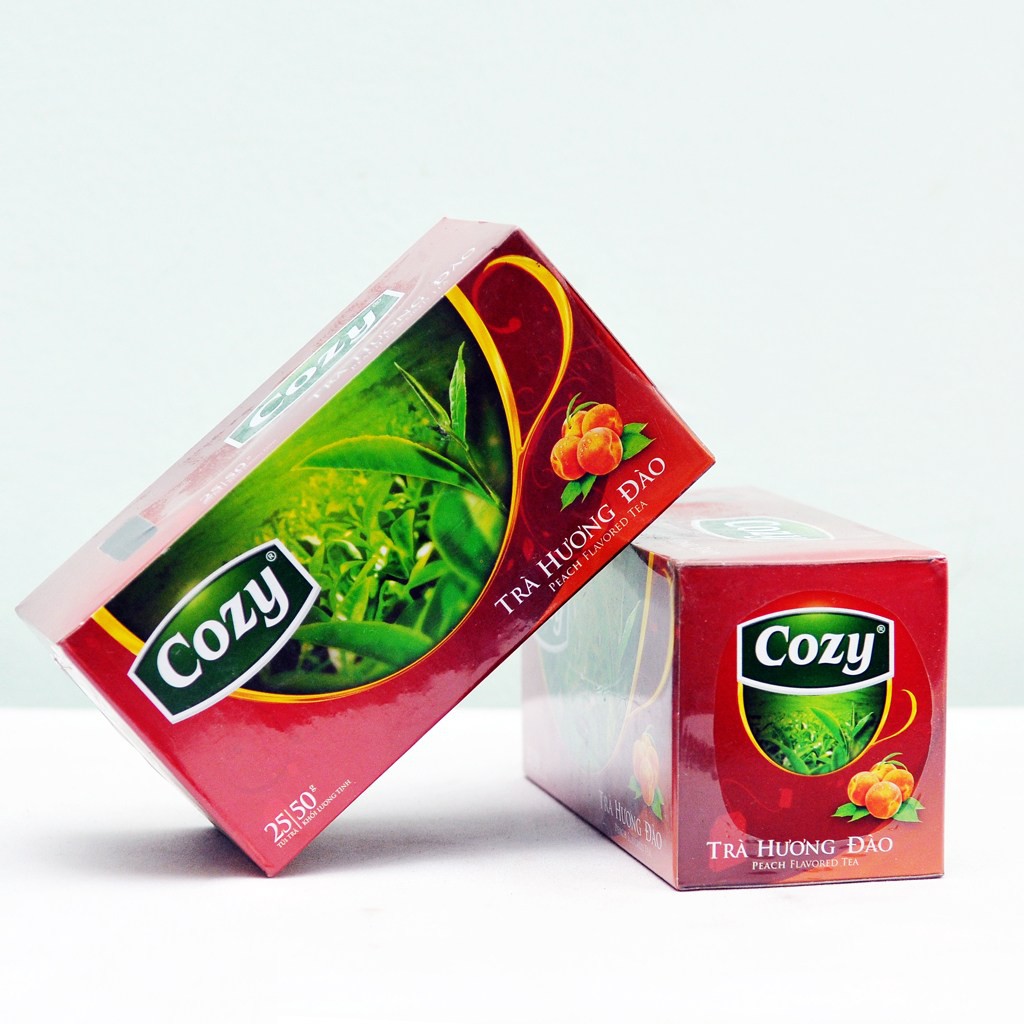 Giá sỉ - Trà Đào Cozy túi lọc 25 gói x 2g (50gram) - Nhựa Đồng Nai