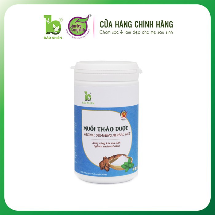 Muối Thảo Dược Xông Vùng Kín Se Khít Sát Khuẩn Phục Hồi Vùng Kín Sau Sinh Hộp 350Gr - Bảo Nhiên