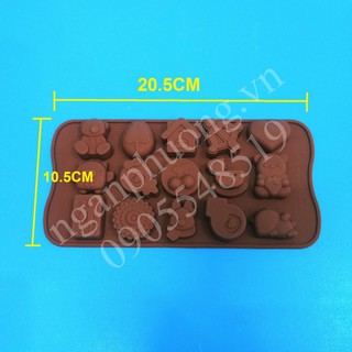 Khuôn silicon đổ Socola, Thạch, Pudding hình các loại