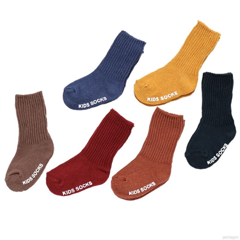 Vớ dệt kim mềm mại màu trơn nhiều kiểu tùy chọn phù hợp vào mùa thu cho bé