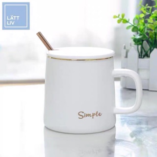 Cốc sứ có nắp 420ml
