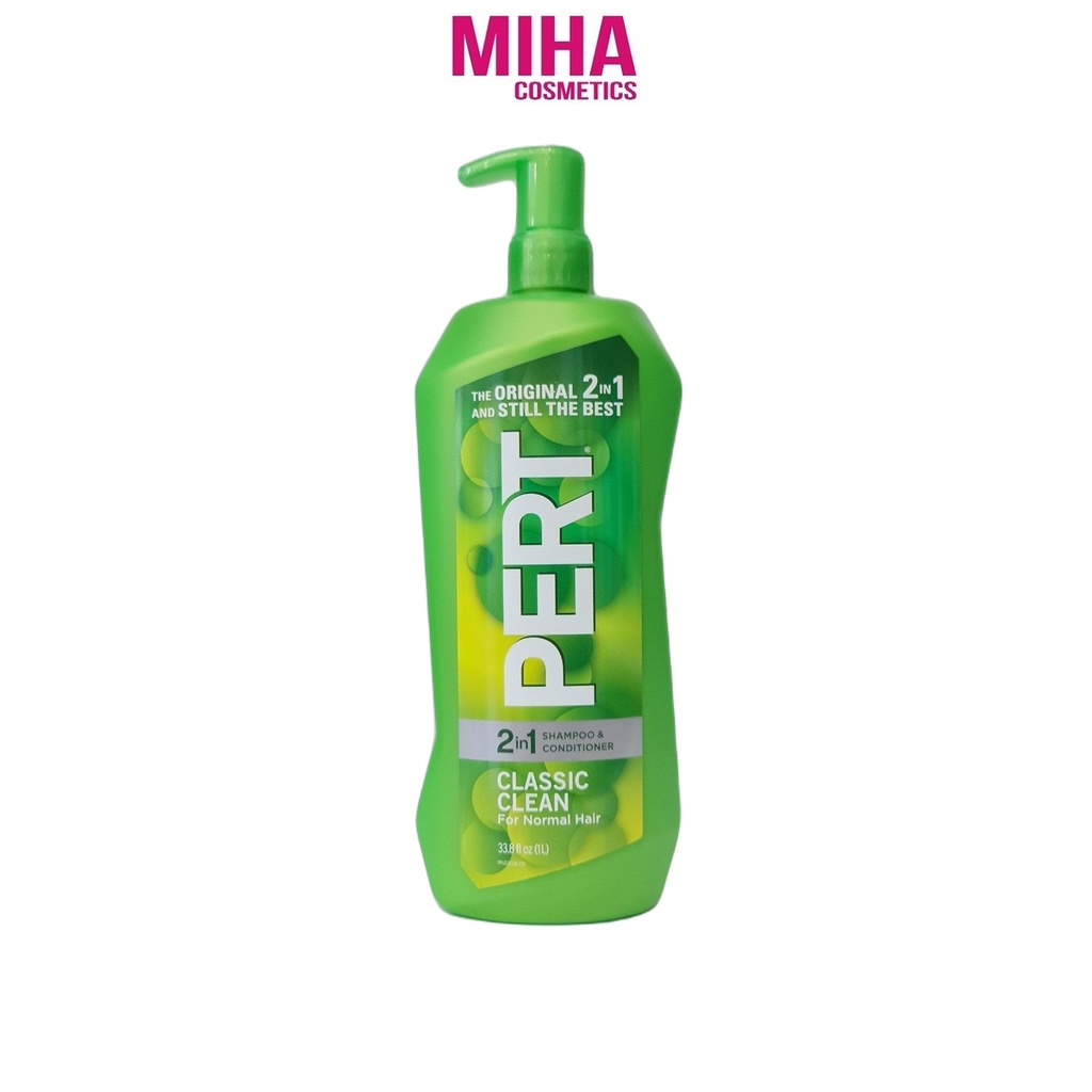 Dầu Gội Xả 2 Trong 1 Pert Classic Clean 1000ml Canada