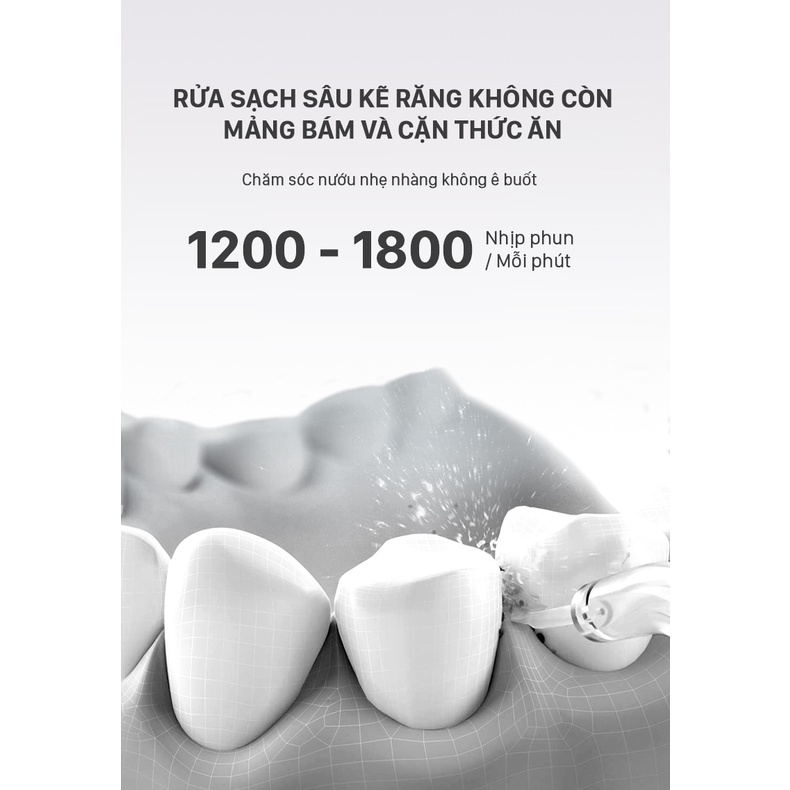 Combo Máy tăm nước cao cấp WaterPush 2203 + Kem đánh răng Phoca chính hãng Thái Lan