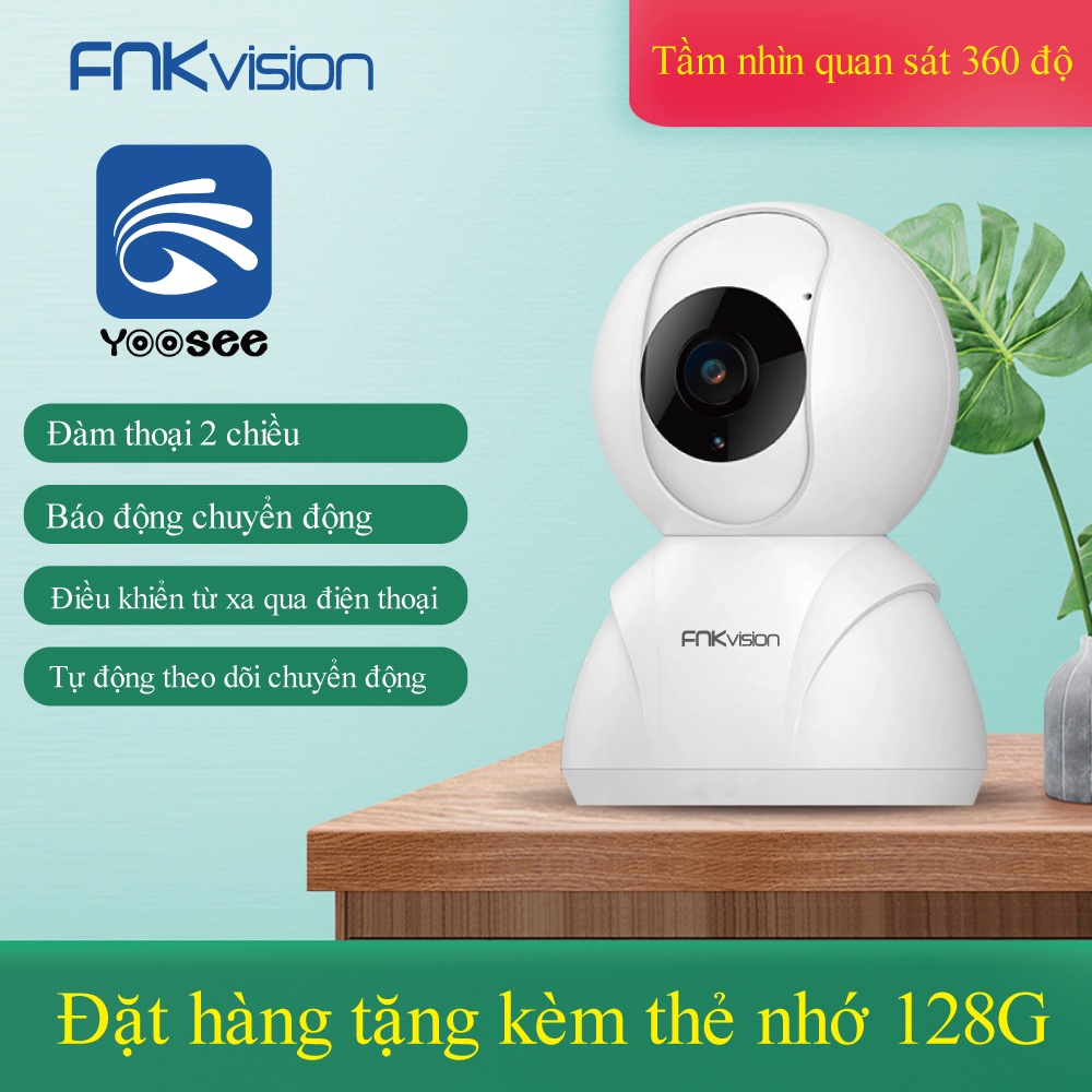 Camera Wifi Fnkvision siêu nét YOOSEE 5.0mpx 360° đàm thoại 2 chiều, - quan sát toàn cảnh