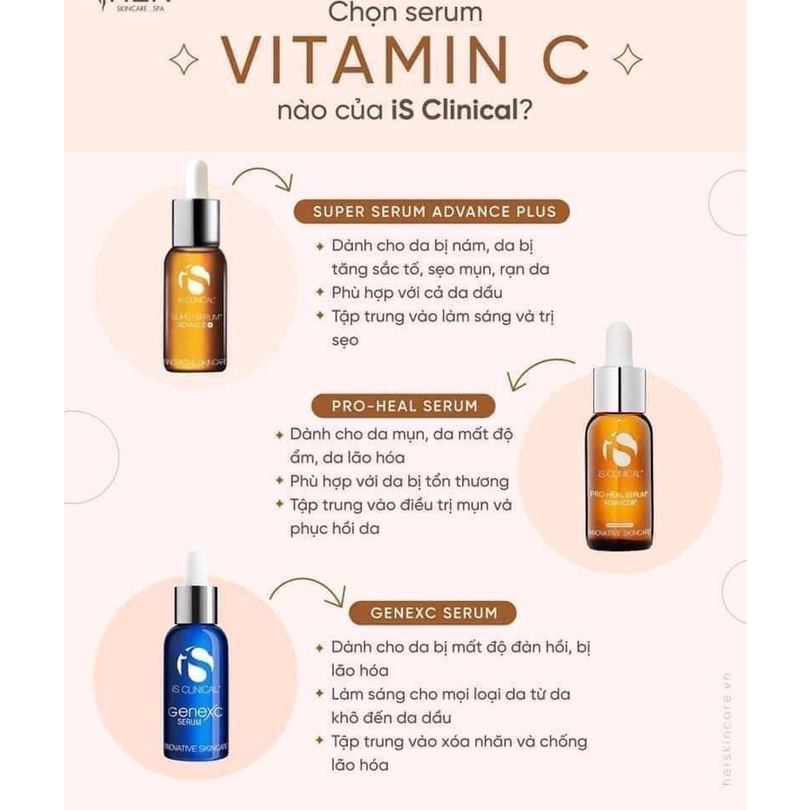 Tinh chất làm sáng phục hồi da iS Clinical Pro-heal Advance+ Serum