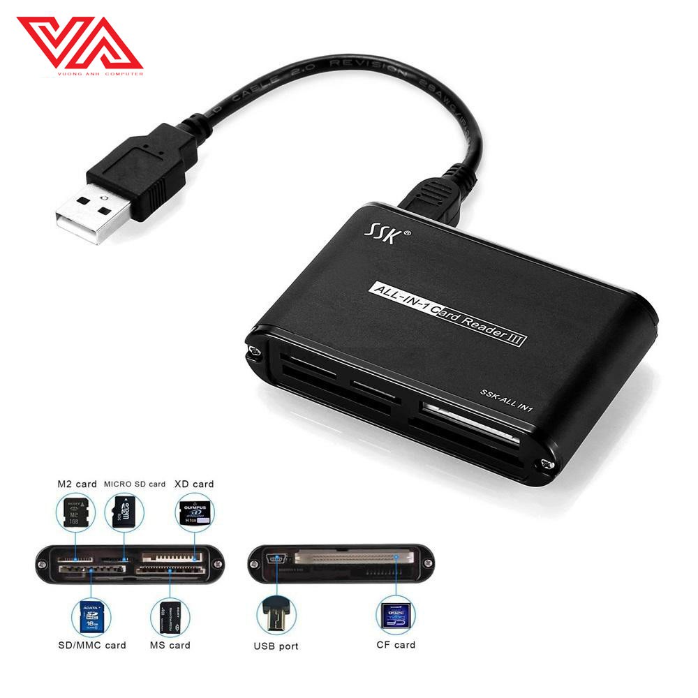 Đầu đọc thẻ đa năng SSK/usb đọc nhiều loại thẻ nhớ