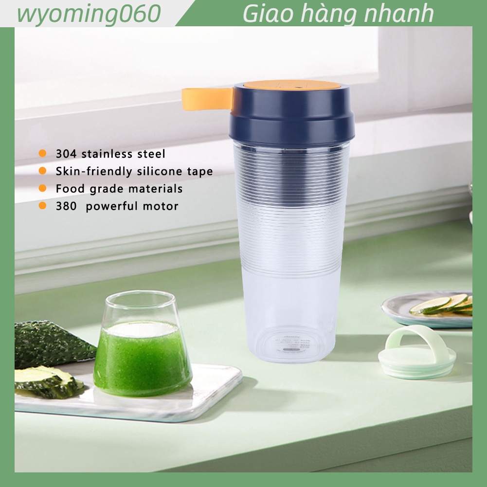 Cốc ép trái cây cầm tay 400ml có thể sạc lại USB mini dùng trong nhà bếp