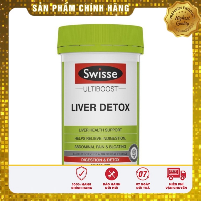 Viên Thải độc gan Liver Detox Swisse Úc, 60v/ 120v/ 200v