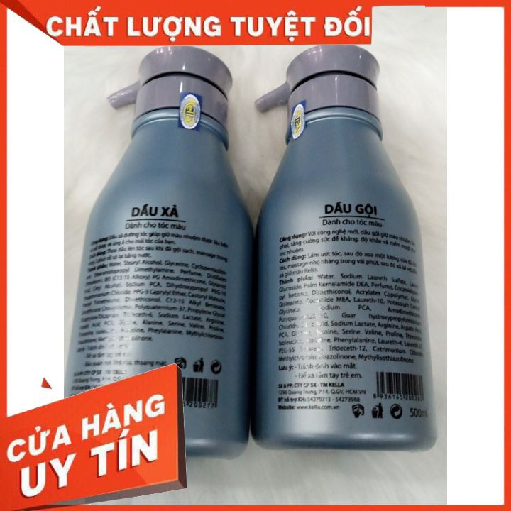 🎁FREESHIP 🎁 Bộ dầu gội - xả cho tóc nhuộm màu Kella chính hãng 100% bảo vệ tóc nhuộm ,giữ bền màu tóc ,nuôi dưỡng tóc 🍓🍓