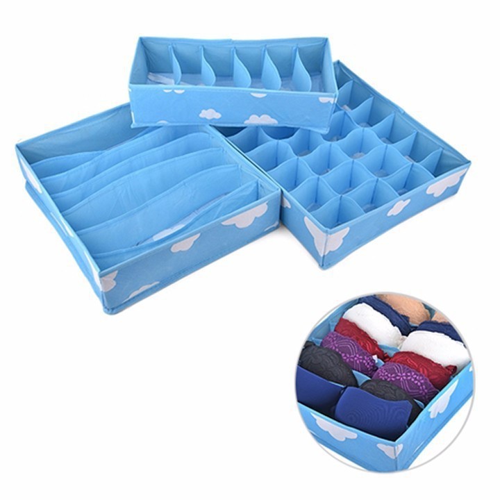 Combo 3 Hộp Đựng Đồ Lót Giúp Không Gian Thêm Gọn - giao mẫu ngẫu nhiên