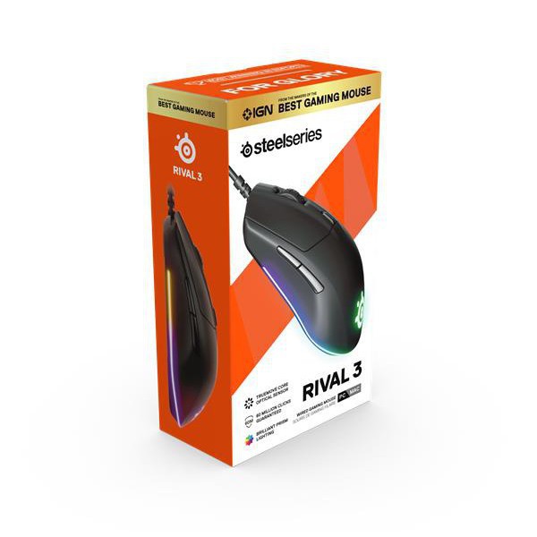 Chuột chơi game có dây Steelseries Rival 3 RGB (Sản phẩm mới) - Chính hãng