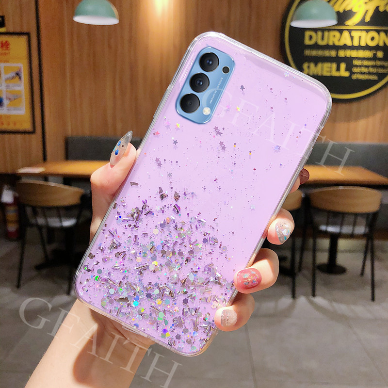 Mới Ốp Điện Thoại Tpu Dẻo Họa Tiết Ngôi Sao Lấp Lánh Thời Trang Kèm Giá Đỡ Cho Oppo Reno 4 Pro 4g Reno 4 2020 | BigBuy360 - bigbuy360.vn