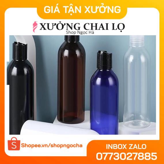 Chai Chiết Mĩ Phẩm ❤ GIÁ RẺ NHẤT ❤ Chai nhựa pet nắp nhấn 150ml,200ml,250ml chiết mỹ phẩm , phụ kiện du lịch