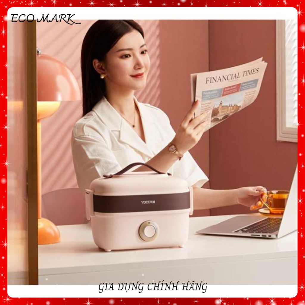 [Hàng loại 1] Hộp cơm cắm điện YOICE Y-FH13A, 2 tầng 4 ngăn, nấu chín, hâm nóng, giữ nhiệt cho thức ăn | BigBuy360 - bigbuy360.vn