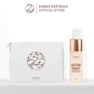 [GIFT] Combo Sample Serum Vitamin C Zakka Naturals Glow Fruit 4ml và Túi Mỹ Phẩm