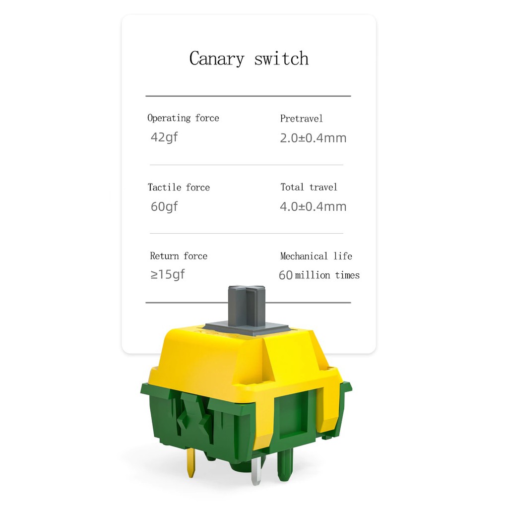 Switch Kailh Canary thay thế cho bàn phím cơ - Tactile 5 pin