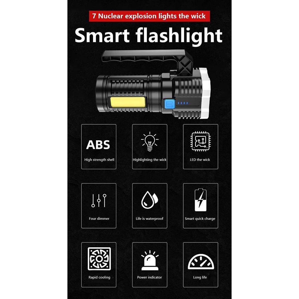 Đèn Pin Led Cầm Tay Đa Năng Có Thể Sạc Lại Bằng Cổng USB