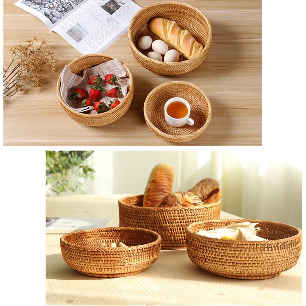 Bát mây tre có múi bộ ba chiếc