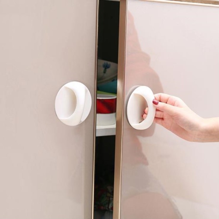 Combo 2 Tay nắm cửa tủ, cửa tủ quần áo, ngăn kéo loại dán đa năng