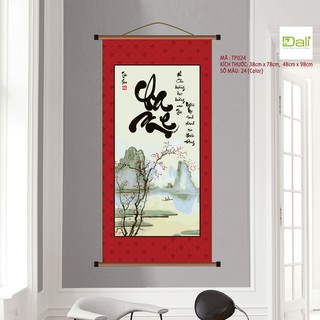 Tranh treo tường tự tô màu số hóa DALI Tranh Thư pháp Cha Mẹ TP024