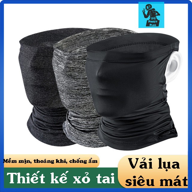 Khăn đa năng hở tai cao cấp vải Siêu Mát Siêu Mịn - Co dãn 4 chiều thoáng khí thấm mồ hôi nhanh