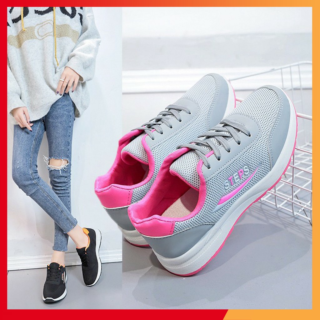 (Ảnh thật kèm video ) Giày thể thao nữ Steps - Giày Sneaker Nữ Steps Style Cổ Thấp Thể Thao Phối Màu | BigBuy360 - bigbuy360.vn