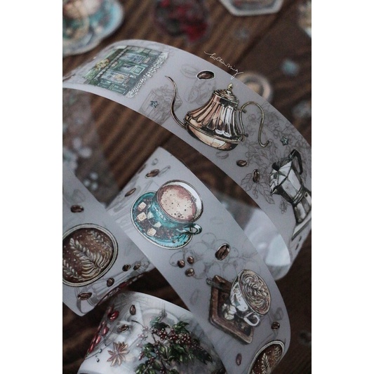 LCN - Chiết lẻ chu kỳ 50cm cuộn Pet Tape Coffee Shop