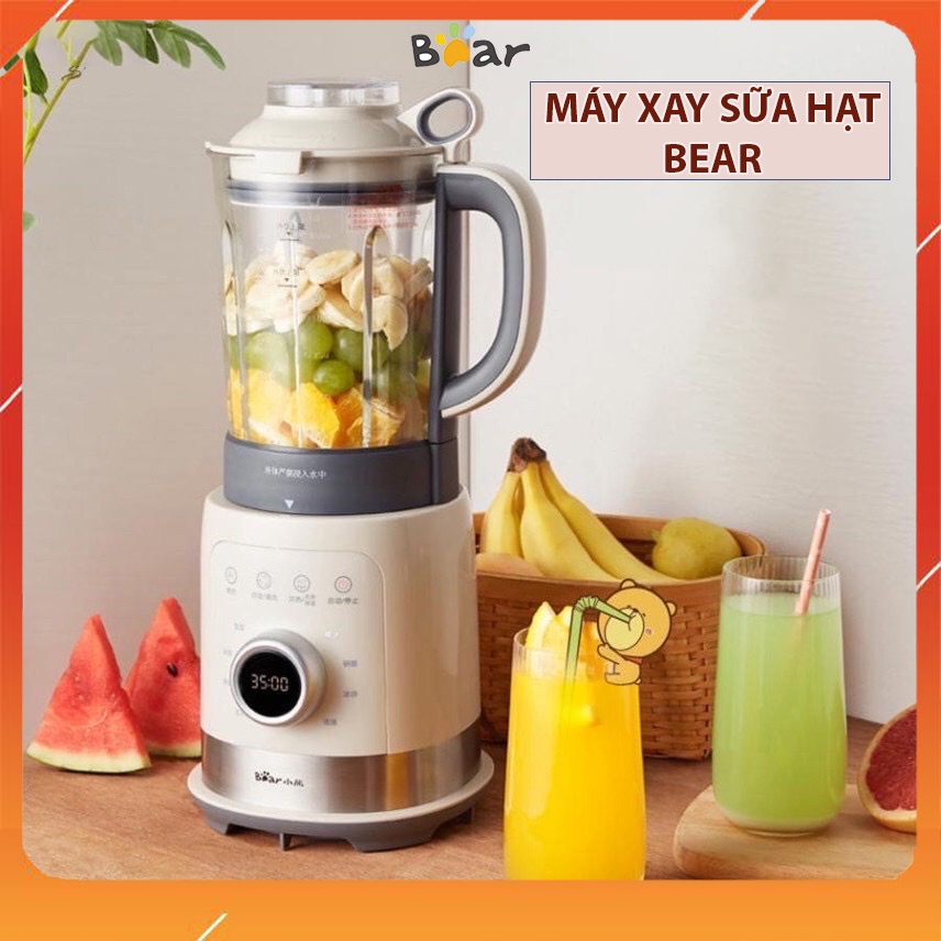 Máy Làm Sữa Hạt BEAR PBJ-B10U5 1,5L - Máy xay sinh tố, làm sữa hạt siêu mịn - Công suất 1000W  BH chính hãng 12 tháng