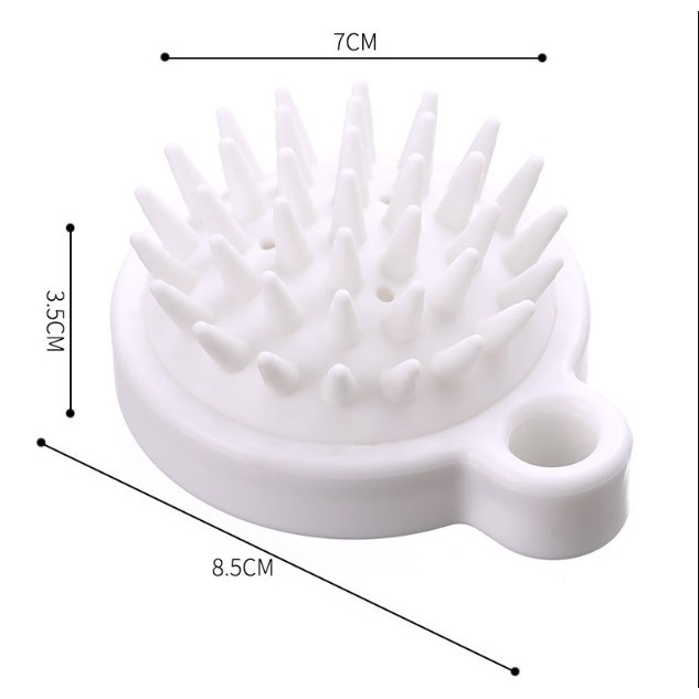 Lượt Gội Đầu Silicon Massage - Lược Chải đầu Silicone Muji Nhật mát xa da đầu giúp chống gãy rụng, gỡ rối tóc