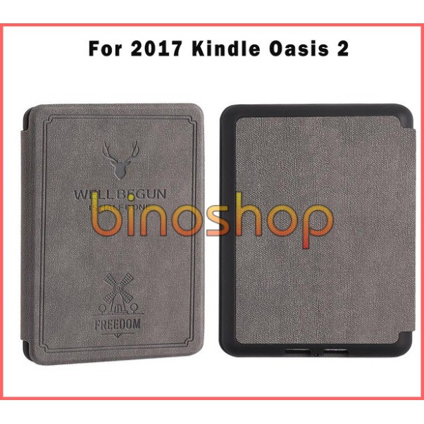 [ Kindle Oasis 2/3] Bao Da Máy Đọc Sách Kindle Oasis 2/3 - Hươu