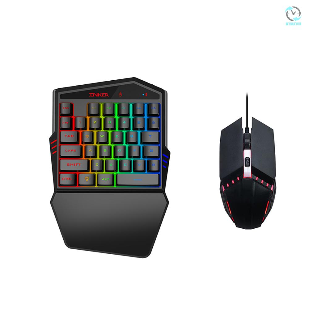 Combo Bàn Phím Và Chuột Chơi Game Không Dây Hxsj K99 35 Phím Bt4.2 Đen