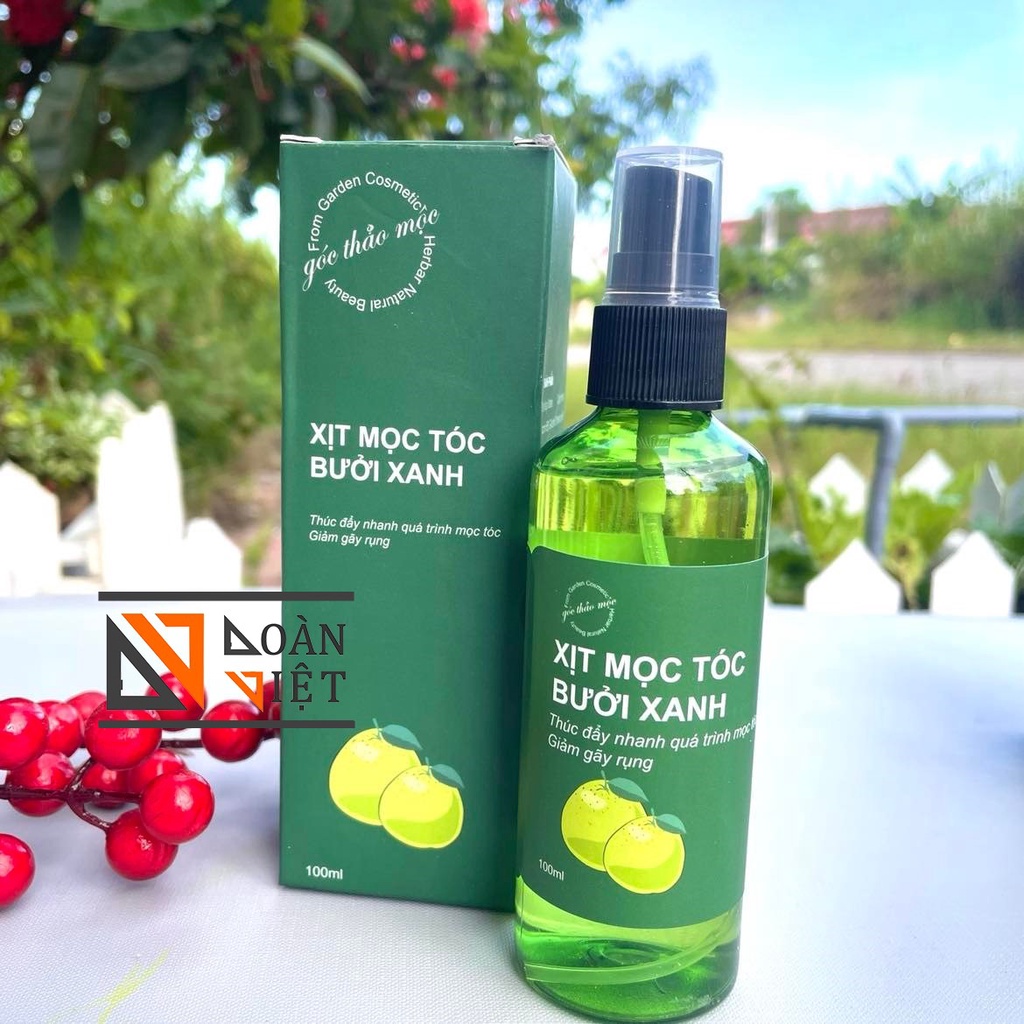 [COMBO] Xịt KÍCH THÍCH MỌC TÓC + GỘI XẢ 2in1 ngăn rụng tóc, gàu -Tinh chất bưởi xanh Góc Thảo Mộc 300ml .Hàng Công Ty